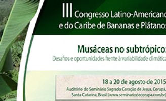 Congresso latino-americano de banana vai reunir palestrantes internacionais