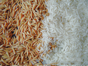 arroz grão dividido