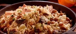 Baião de dois com sardinha