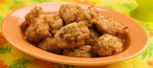 Bolinho de arroz com sardinha