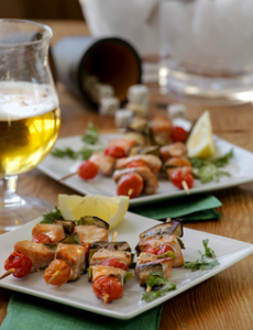 Espeto de salmão