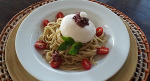 linguine com burrata