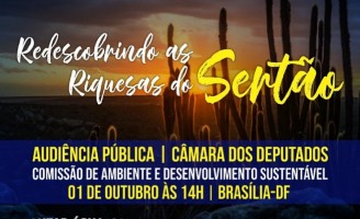 Audiência pública na Câmara Federal vai destacar as riquezas da Caatinga