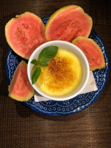 Receita creme brulê de goiaba