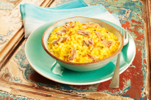 Risoto atum e alho poró