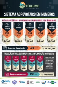 Sistema agrovoltaico em numeros