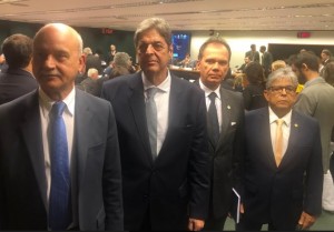 Deputados e comissão Pedro Robério (Novabio), Renato Cunha (NovaBio), Alexandre Andrade Lima (Feplana) e Braulio Gomes (Feplana) - esq para dir