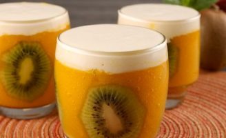 Receita – Verrine de Manga, Kiwi e Limão