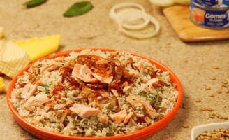 Receita – Arroz com Lentilha e Atum